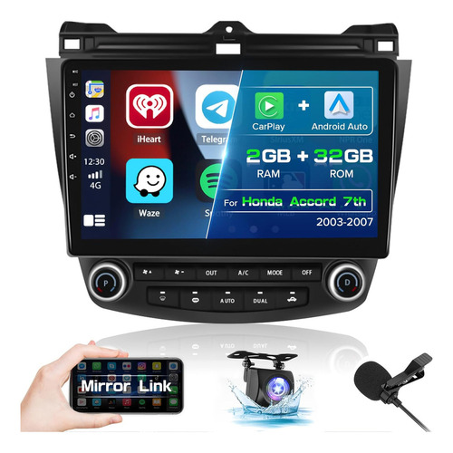 Roinvou Android Car Stereo 03 - 07 Honda Accord 7