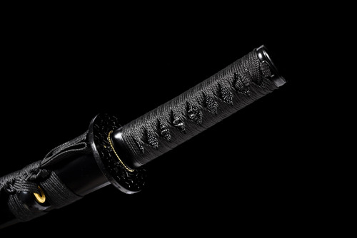 Espada Samurai Hecha A Mano En Acero 9260, Katana Negra 105