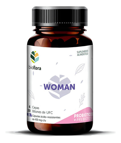 Probióticos Prebióticos 35 Caps 6 Cepas Bioflora Mujer