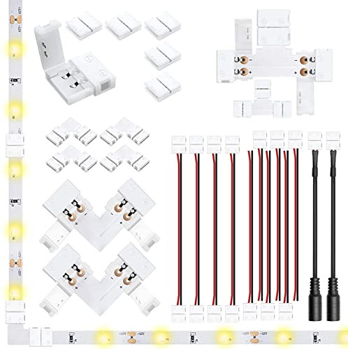 Kit De Conectores De Tira De Luz Led Lightingwill De 2 Pines