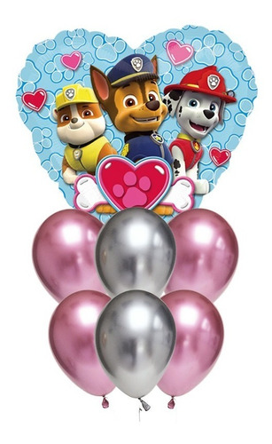 Set De Globos Decoración 7 Uds Motivo ( Paw Patrol )