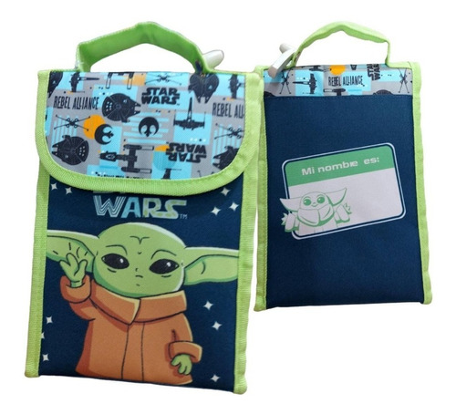 Lonchera Infantil Vertical Star Wars Bebe Yoda 24,5x17,5x12