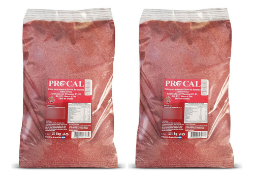 Gelatina Cereza Fortificada Procal Sin Tacc 1 Kg Pack X2