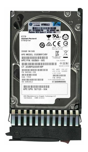 Hd Hp Sas 300gb Eg0300fcvbf 2,5 10k St300mm0006 652564-b21 652564-s21 653955-001 693569-005