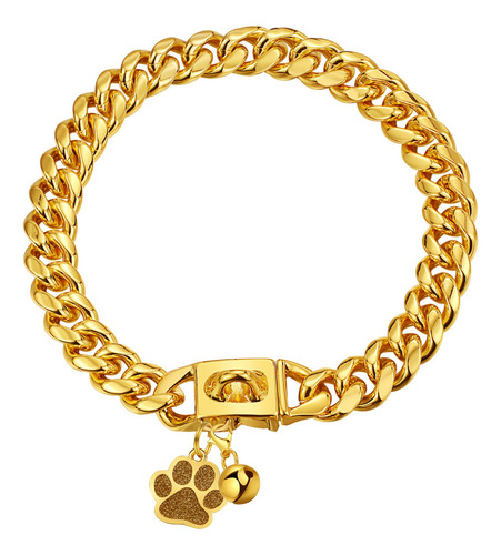 Collar De Cadena De Oro Luxlife Cuban Link Para Perro