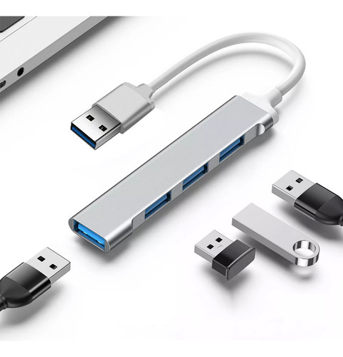 Hub Adaptador Multi-puerto Delgado De 4 Puertos Usb 3.0