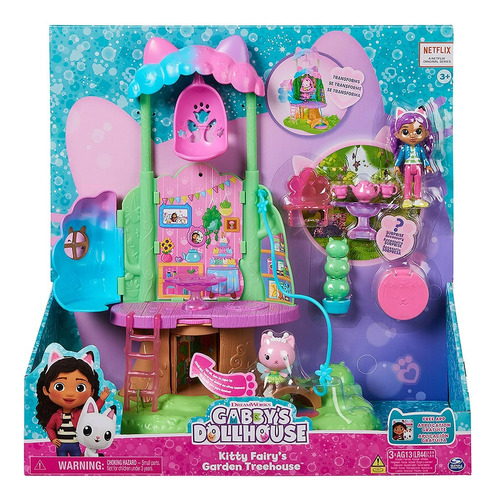 Playset Gabbys Dollhouse Kitty Fadinha Com Casa Na Arvore Sunny Brinquedos