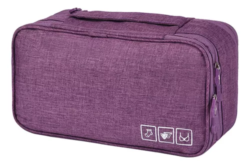 Baúl de almacenamiento Shineluck Genérica Travel Underwear Storage Bag  Sutiã Storage Bag Underwear Storage Bag de poliéster cor púrpura