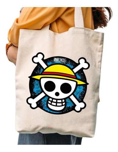 Tote Bag One Piece Bolso Pestampado Comics Algodon Varios 