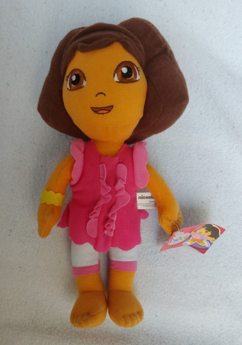 Dora La Exploradora 28cms Alta Vestido Rosa Nueva Bordada