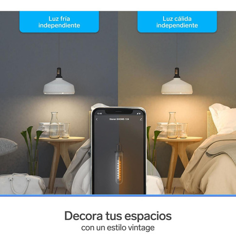 3 Focos Led Vintage Wi-fi De 4,5 W Color de la luz Blanco frío