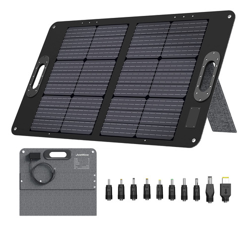 Justnow 60w Panel Solar Portatil De Alta Eficiencia Plegable