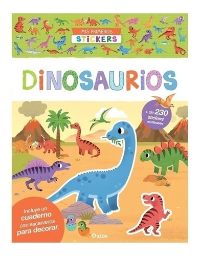 Mis Primeros Stickers Dinosaurios - Auzou - Libro + Stickers