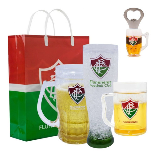 Kit Presente Mestre Cervejeiro Caneca Cerveja Fluminense Cor Verde