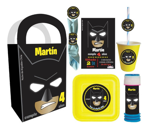 Cotillón Cumpleaños Personalizado Premium Batman