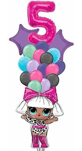 Globos De Fiesta Infantil 19 Piezas Lol Super Shape Diva Con