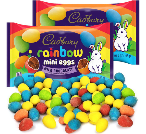 Cadbury - Mini Huevos Recubiertos Con Arco Iris De Chocolat.
