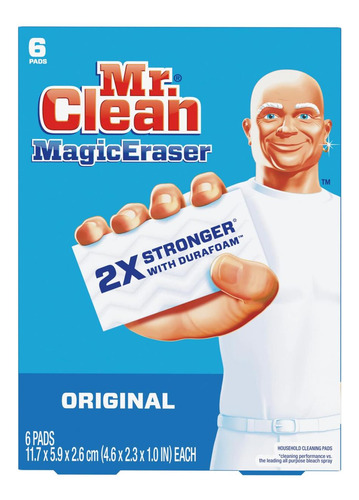 Sr. Estropajo Blanco Clean Magic Eraser, Paquete De 6 Blanco.