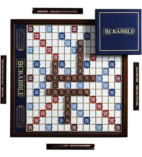 Ws Game Company Scrabble Deluxe Edition Con Tablero De Jueg