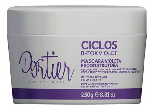 Portier Ciclos B-tox Violet Máscara Reconstrutora 250g