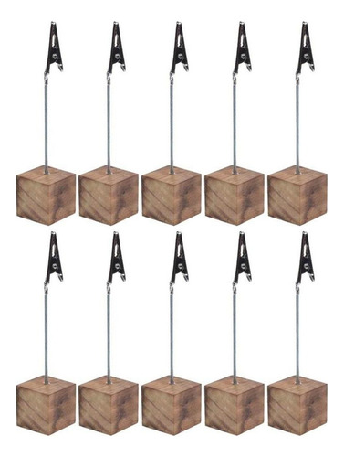 100 Mesas De Clip Con Base De Madera Rústica
