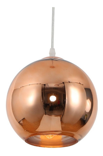 Lámpara Colgante Esfera 15cm Vidrio Espejado Deco Moderna