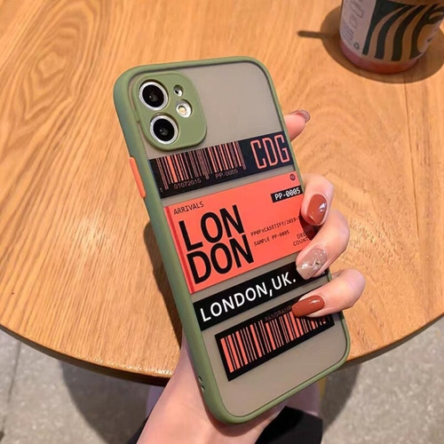 Funda Skin Ticket Ciudades Boleto Avion Botones De Colores