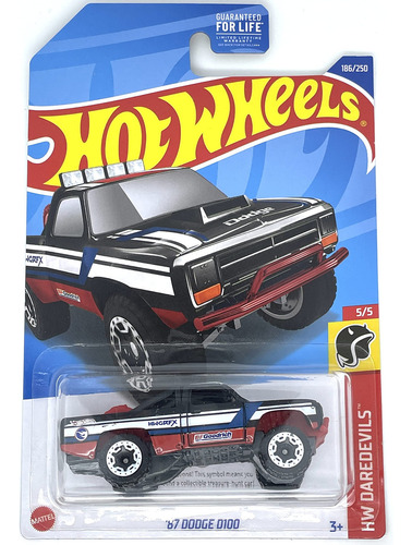 Hot Wheels  - Dodge D100 '87 - Hw Daredevils 5/5 [negro] 18.