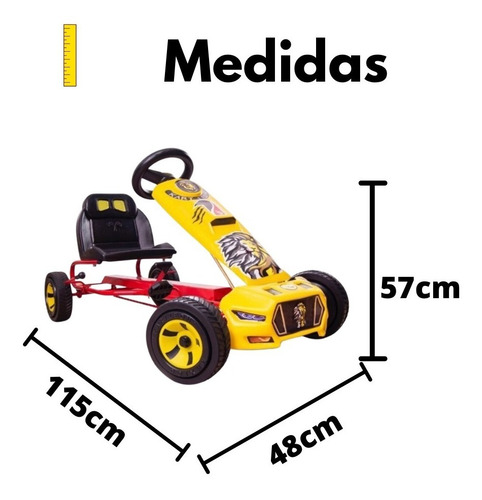 Carro De Pedales Montable Azul Go Kart Niños Bici
