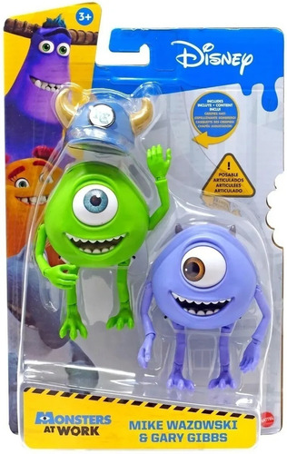 Figura Monsters At Work Mike Wazowski & Gary Gibbs Mattel