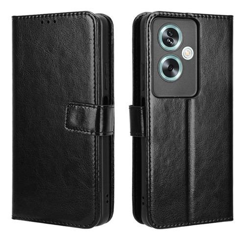 For Oppo A79 5g Pu Wallet Card Slot Stand Hard Case+lanyard