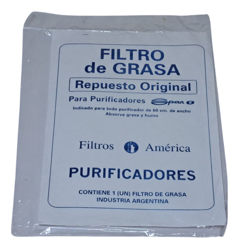 Filtro De Grasa Y Humo Purificador Spar 