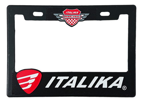 Portaplaca Italika Rojo Para Moto C/relieve