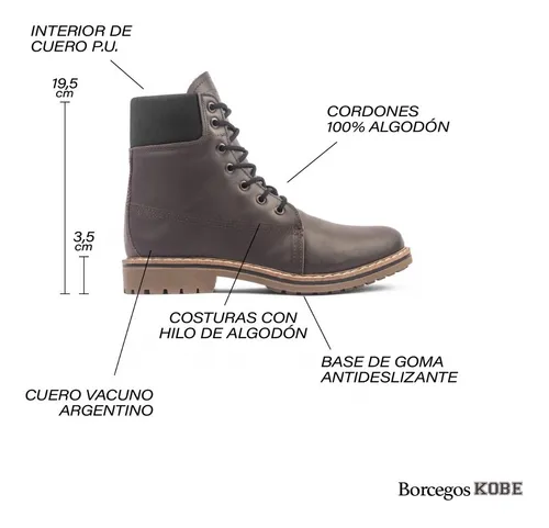 Borcegos Moto Lluvia Cuero Vacuno Calzado Moto Ruta Hombres