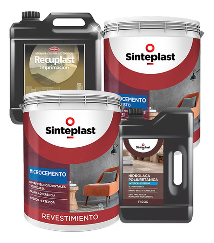 Imagen 4 de 6 de Kit Completo Recuplast Microcemento Pisos Color Recufloor Mm