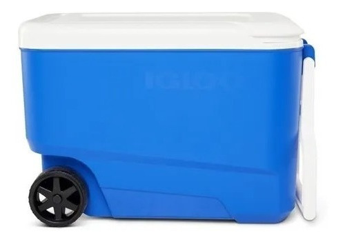 Hielera Igloo Capacidad 53 Latas Color Azul Con Ruedas