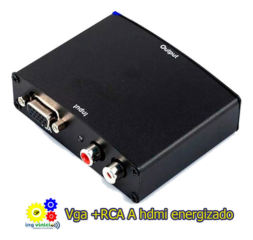 Convertidor De Vga A Hdmi + Audio Hd Proyector Televisor