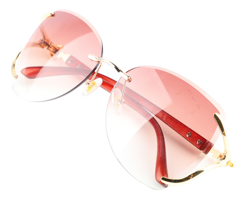 Lentes De Sol Retro De Accesorios Moda Sin Marco Para Mujer