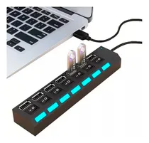 Comprar Hub Usb Multiplicador 7 Puertos Usb 2.0 Con Switch On Off