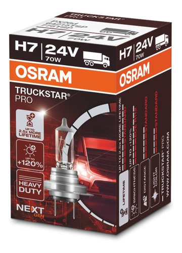 Bombillo Osram H7 Original 100% 70w 24v Truckstar Pro 