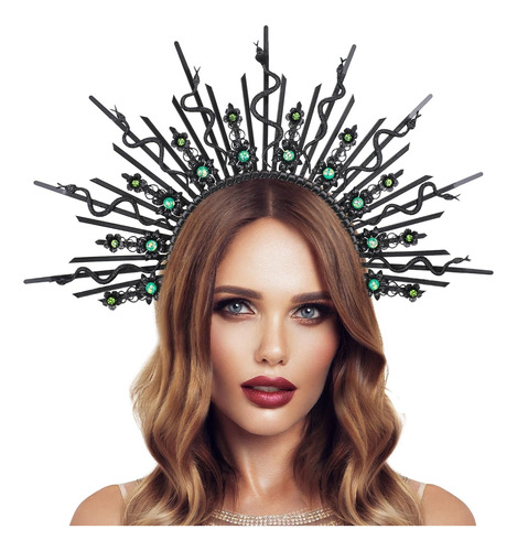 Corona De Halo Hecho Mano Diosa Griega Medusa Diadema C...