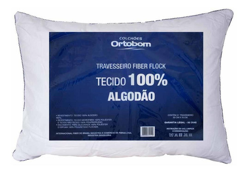 Travesseiro Antialérgico Fiber Flock Fibra Silicone Ortobom