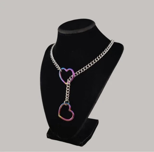 Collar Geométrico De Acero De Titanio, Diseño Simple Y Versá