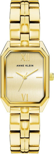 Reloj Mujer Anne Klein Cristal Mineral 24 Mm Ak/3774chgb Color de la correa Dorado Color del bisel Dorado Color del fondo Dorado