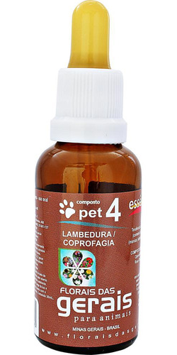 Composto Floral Lambedura Coprofagia Pet 4 - 30ml