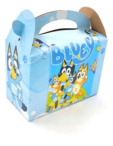 Caja Cajita Feliz Sorpresa X12 Unidades Bluey Perro Niño