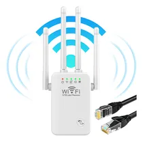 Comprar Casa De Los Deseos Repetidor Amplificador De Señal Wifi Router Inalámbrico 4 Antena Extensor De Señal Wifi Mx-034 Blanco
