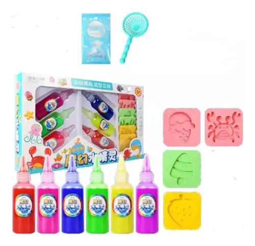 Juguete P Crear Amansalocos De Gel Squishy Magico 6 Colores