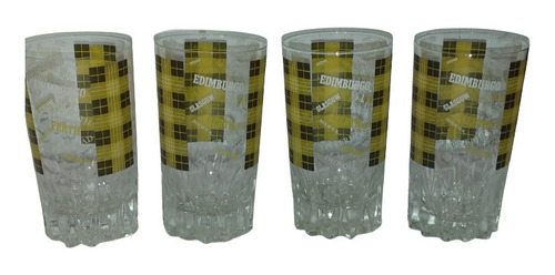 Antiguos Vasos Edinburgo Precio Por 4 Década 70 Únicos ! 