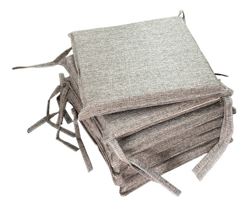 Almohadon Para Silla Lino Antimancha 40x40 5 Cm Cubresilla 6